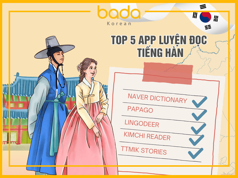 Top 5 app luyện đọc tiếng Hàn