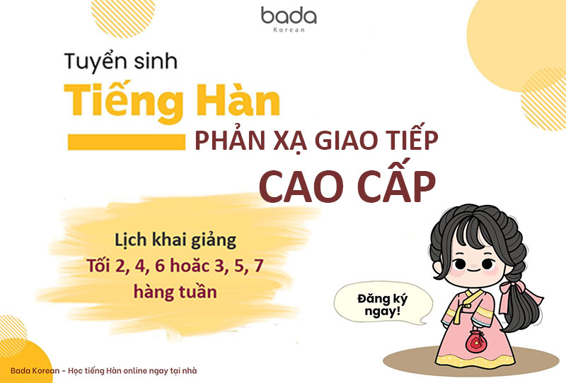 Khóa học tiếng Hàn phản xạ giao tiếp cao cấp